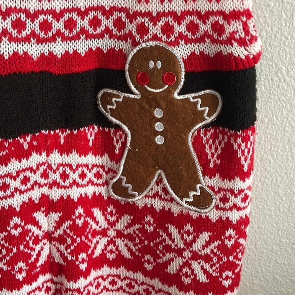 Born Famous Gingerbread Knitted Holiday Jumpsuit Size Small - Picture 5 of 10